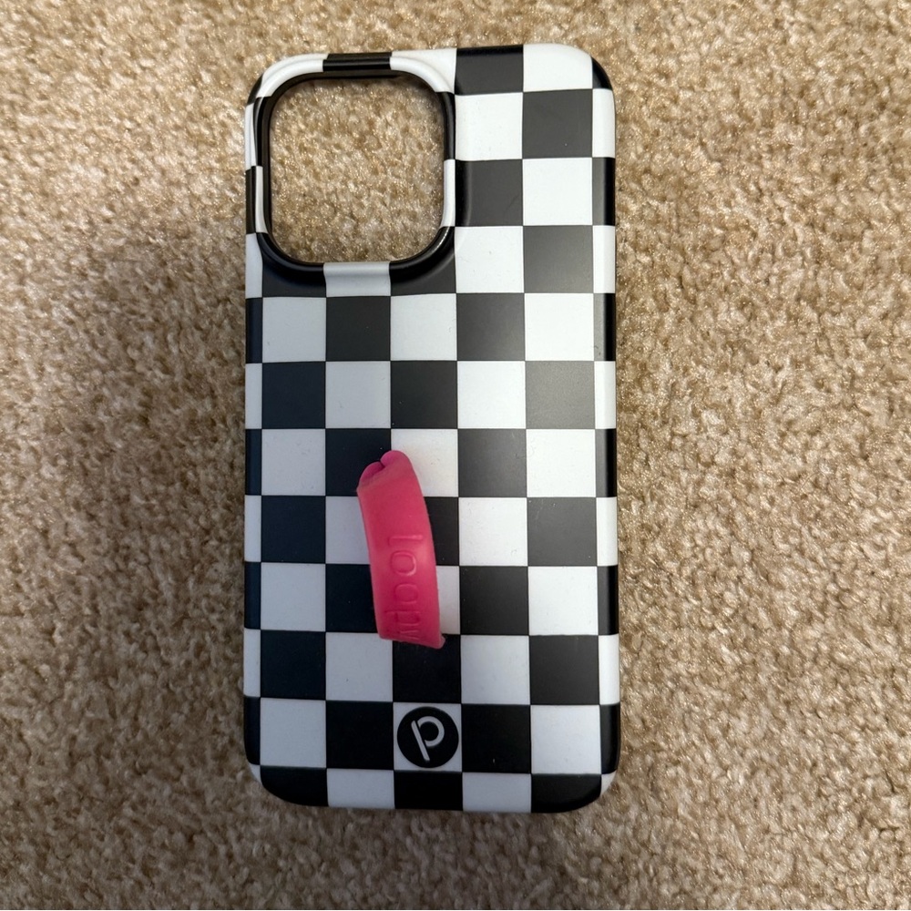 Checkered Black and White 12 pro max Loopy